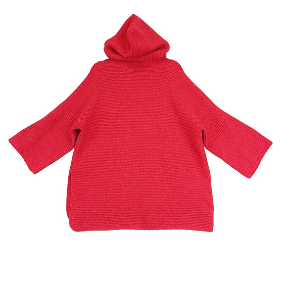 Old Navy Chunky Hooded Tunic Sweater Pull Over Women XL Red Long Sleeve - Picture 3 of 13